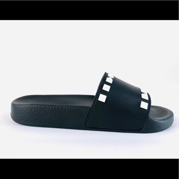 VALENTINO GARAVANI ROCKSTUD PVC SLIDE  STUD SANDAL - Picture 10 of 12